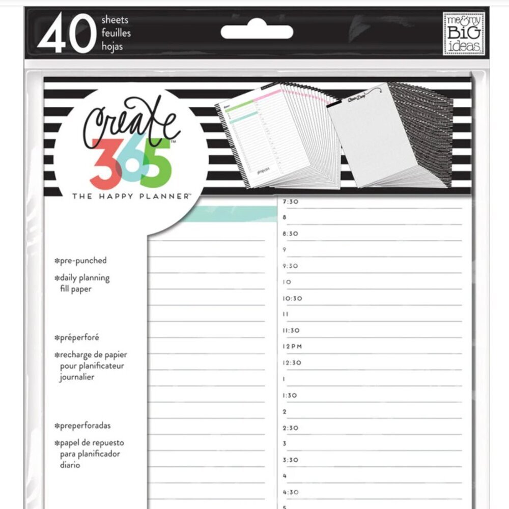 me & my Big ideas | Planner Accessories | Daily Planning Fill Paper
